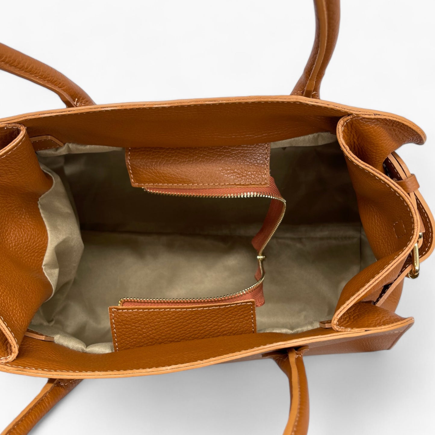 Noirblanc No. 285 - The Clean Tote in Camel | Luxury Leather Tote