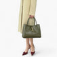 Noirblanc No. 268 Large Tote Bag in Military Green - Italian Luxury Handbag