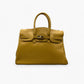 No. 278 Large Tote Bag in Mustard Leather with Twist Lock and Gold Hardware - Noirblanc