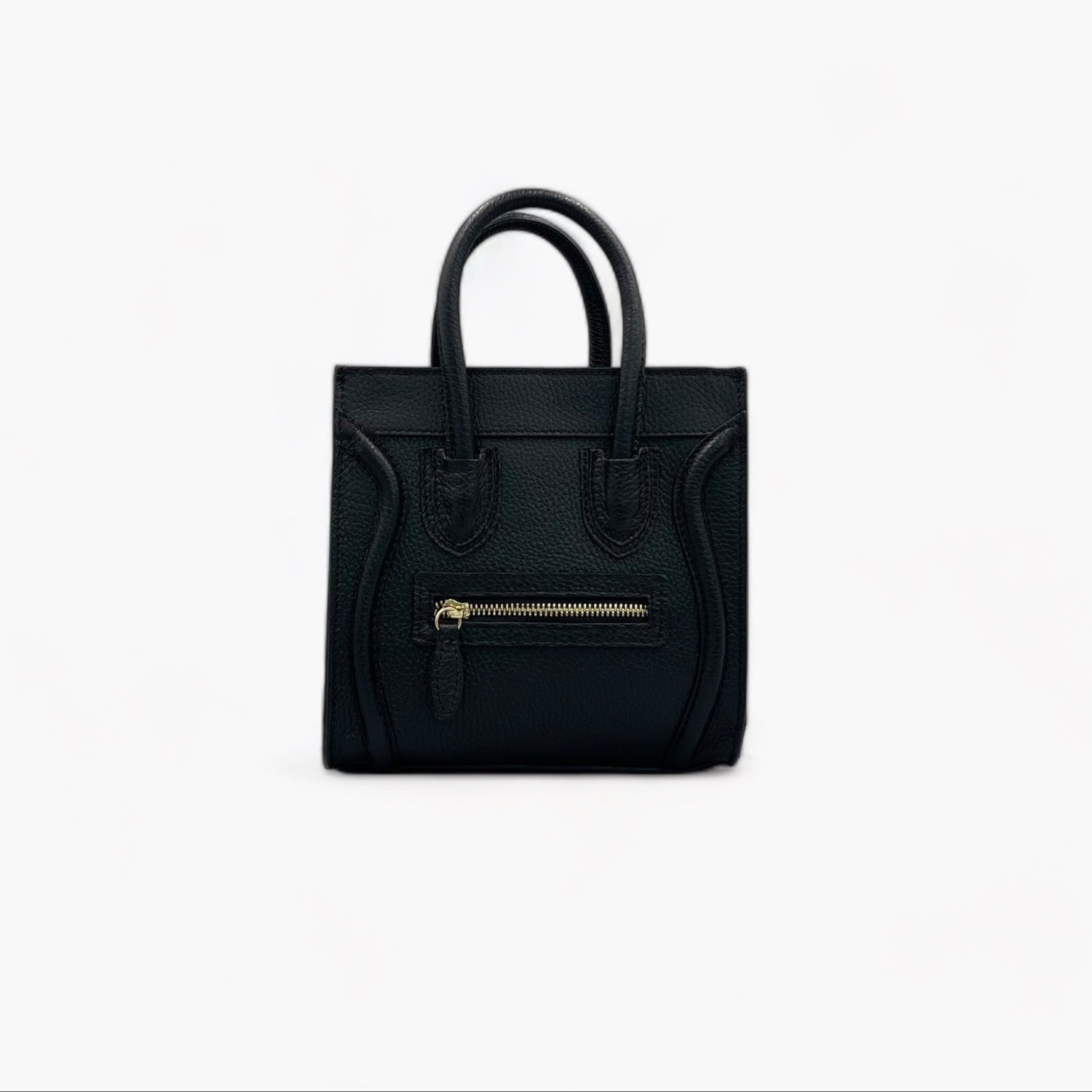 No. 250 Mini Black Tote Bag - Italian Leather | Noirblanc Luxury Bags