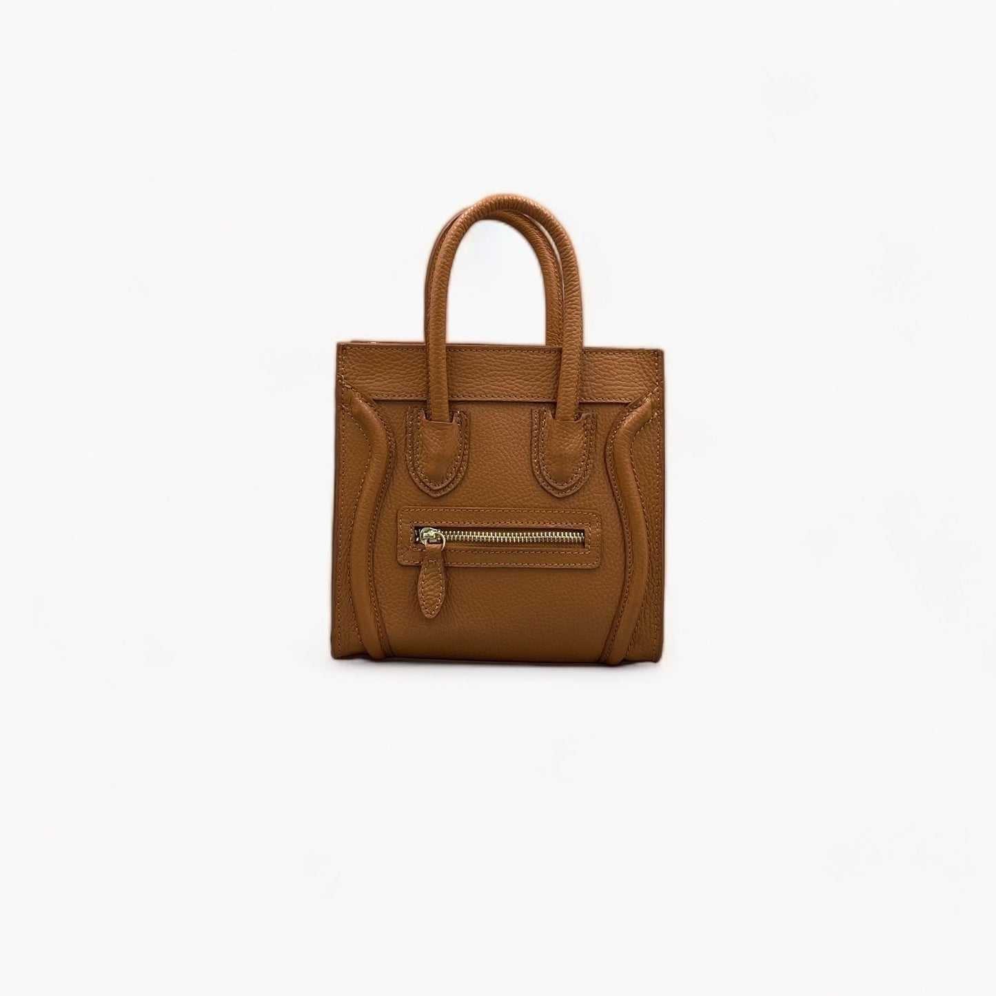 No. 250 Mini Camel Tote Bag - Italian Leather | Noirblanc Luxury Bags