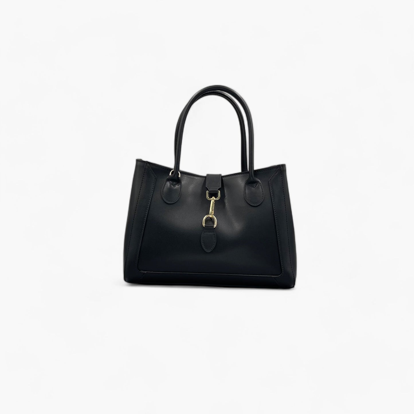 Noirblanc No. 268 Large Tote Bag in Black - Italian Luxury Handbag