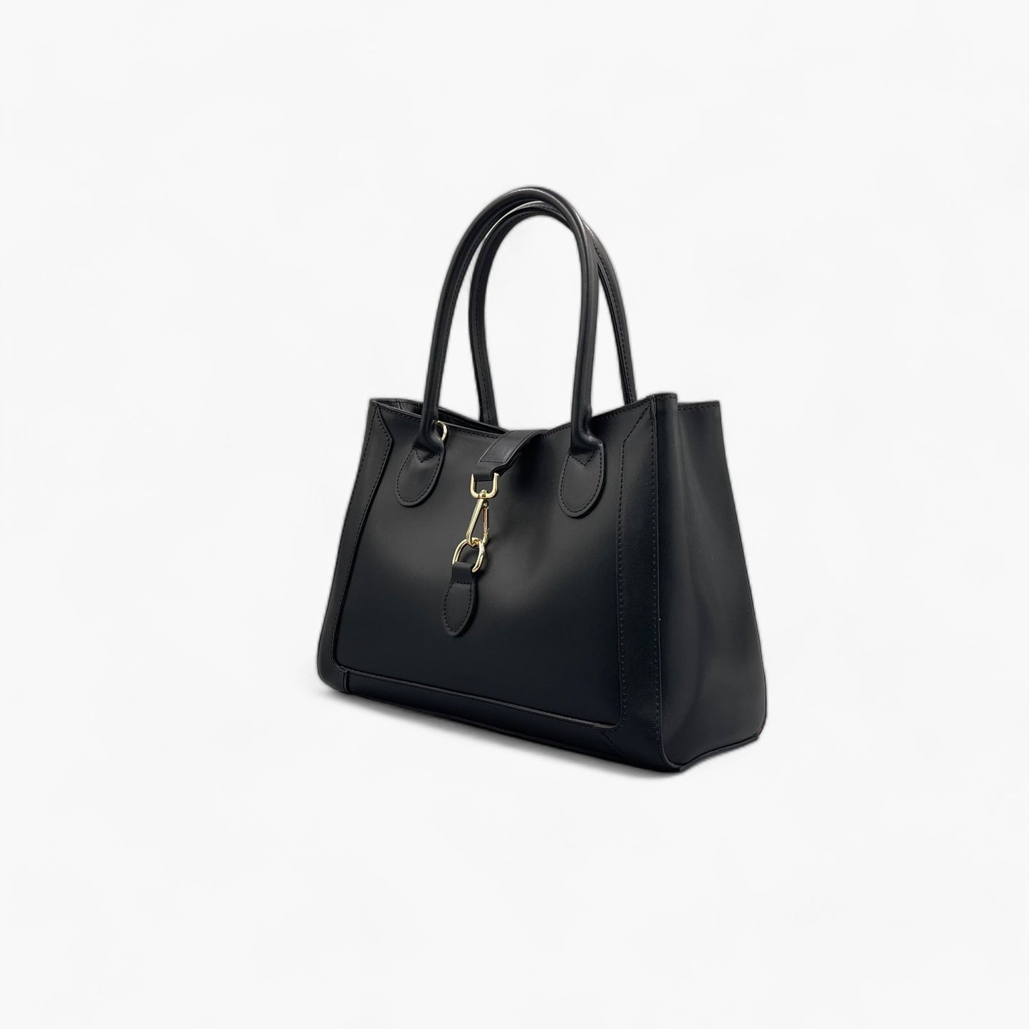 Noirblanc No. 268 Large Tote Bag in Black - Italian Luxury Handbag