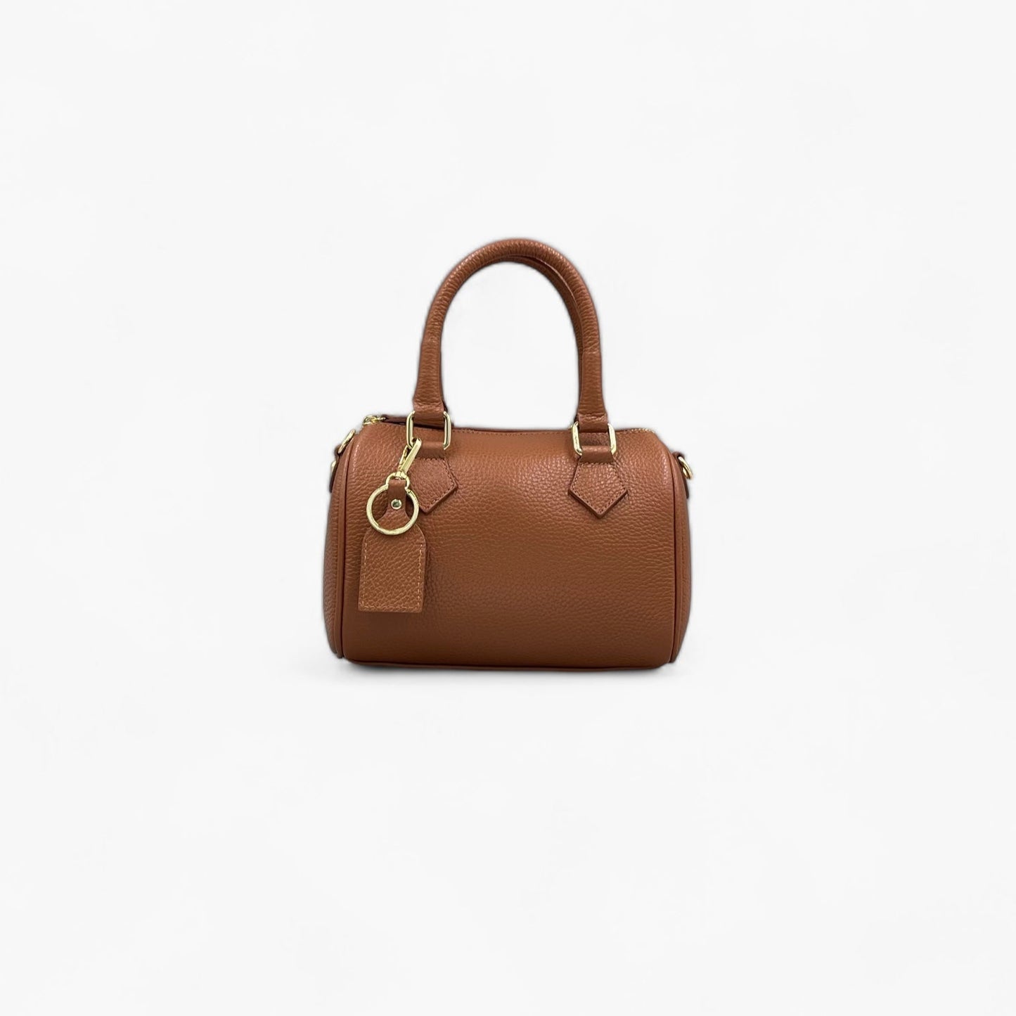 No. 231 Camel Mini Bowling Bag - Italian Leather | Noirblanc