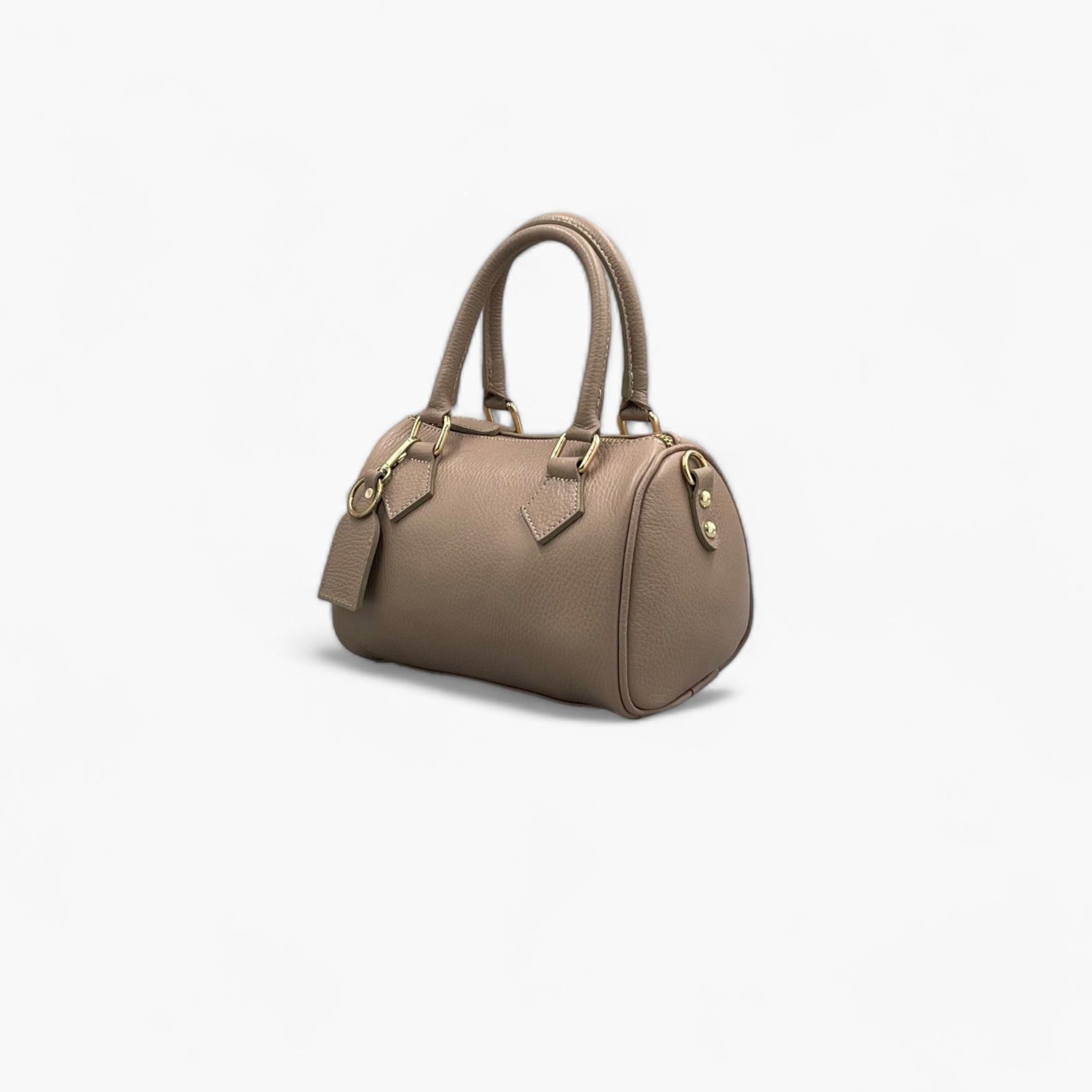 No. 231 Sand Mini Bowling Bag - Italian Leather | Noirblanc