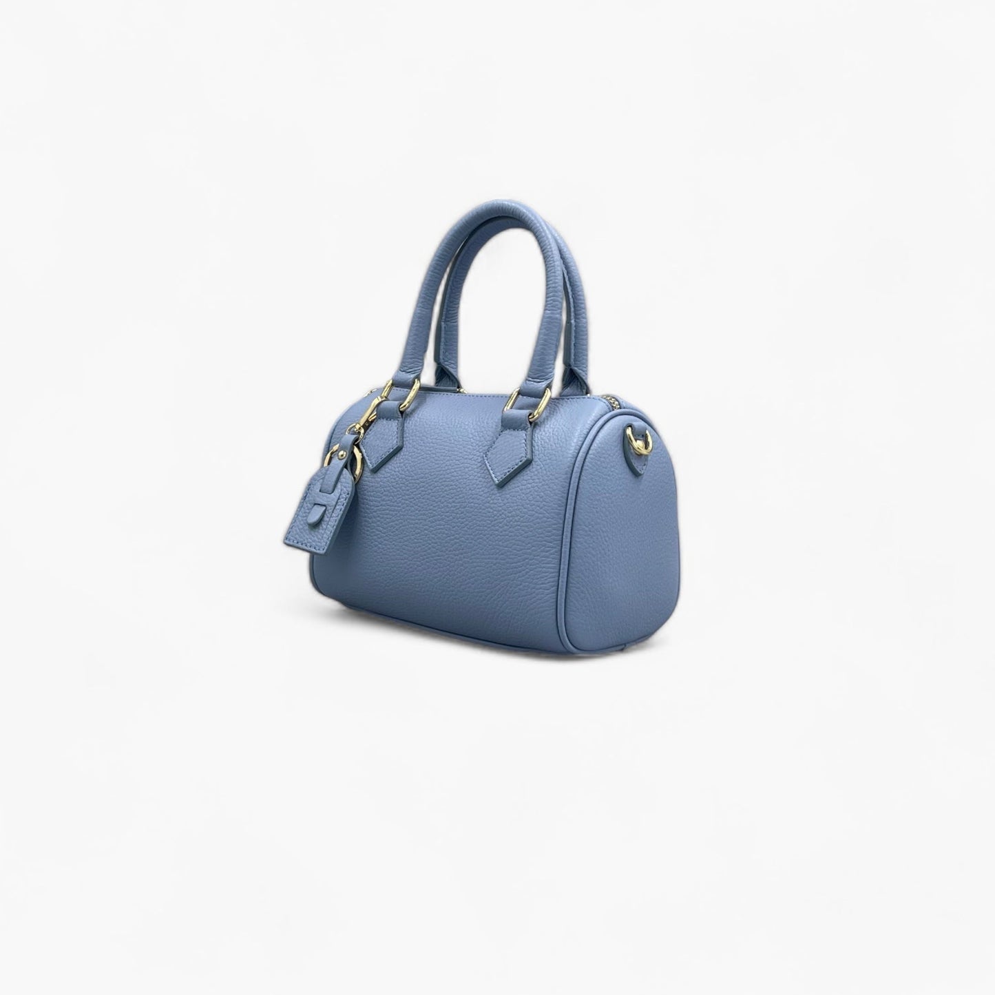 No. 231 Babyblue Mini Bowling Bag - Italian Leather | Noirblanc