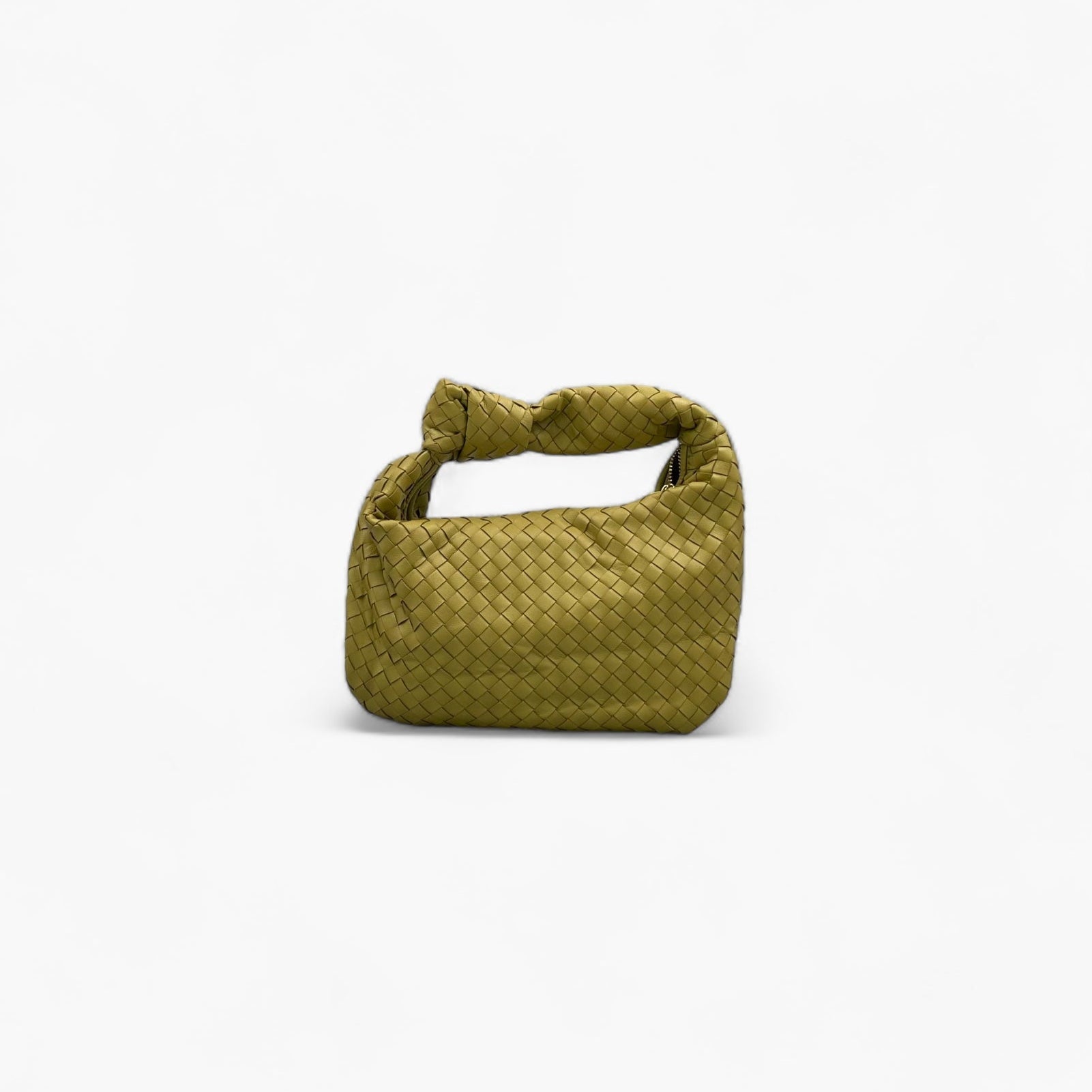 No. 230 Green Woven Mini Tote - Italian Leather | Noirblanc