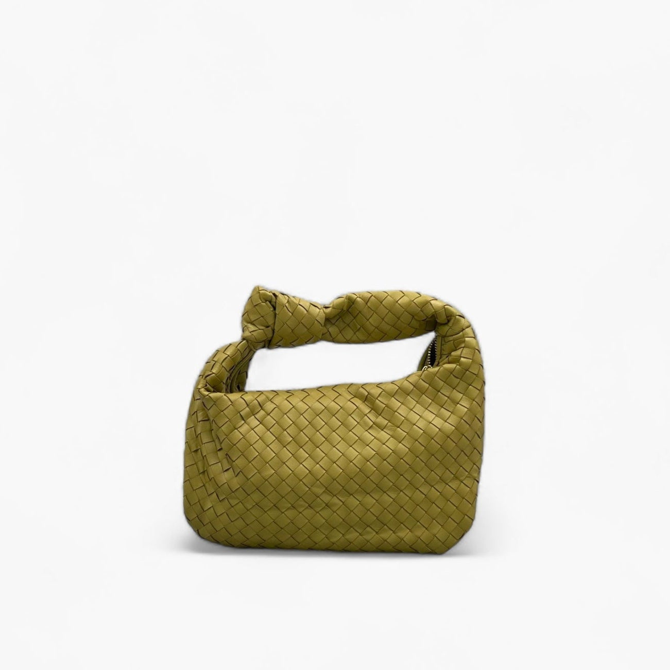 No. 230 Green Woven Mini Tote - Italian Leather | Noirblanc