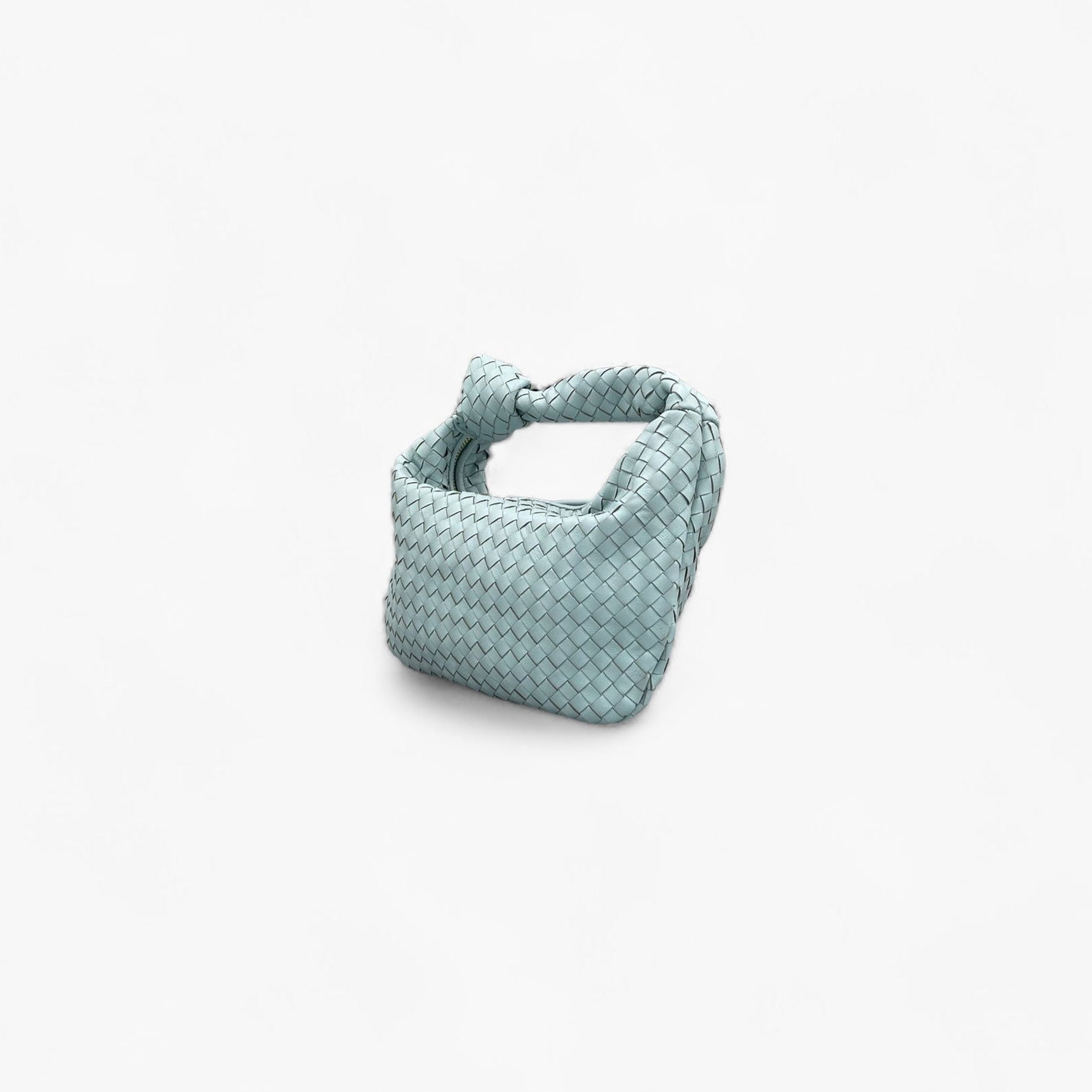 No. 230 Aqua Woven Mini Tote - Italian Leather | Noirblanc