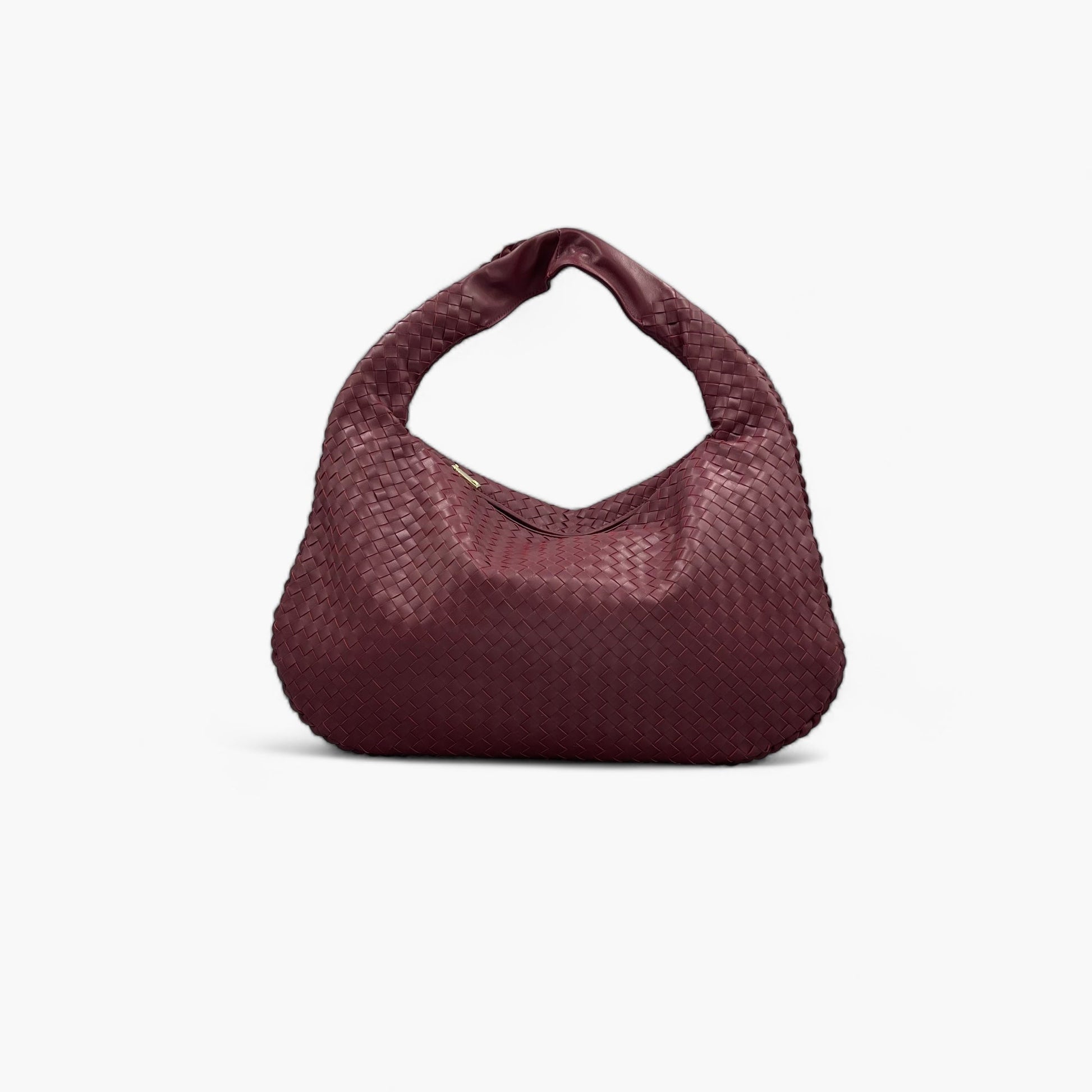 Noirblanc No. 221 Large Hobo Bag in Bordeaux - Italian Leather Handbag