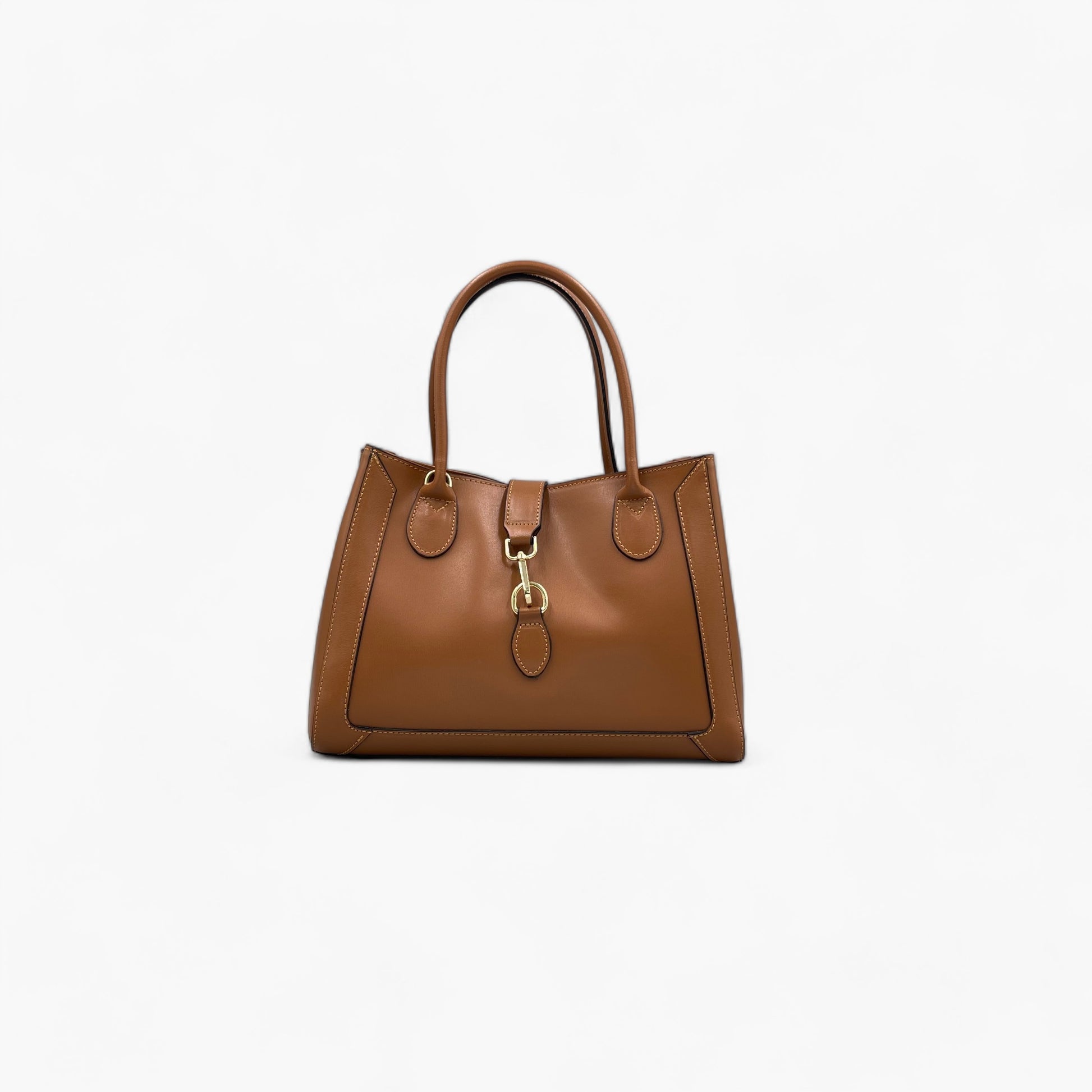 Noirblanc No. 268 Large Tote Bag Camel - Italian Leather 