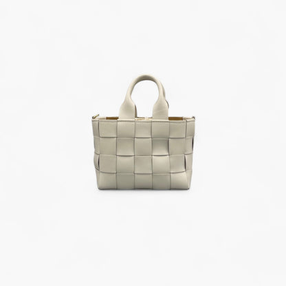 No. 22 Limestone Woven Tote Bag - Italian Leather | Noirblanc Bags