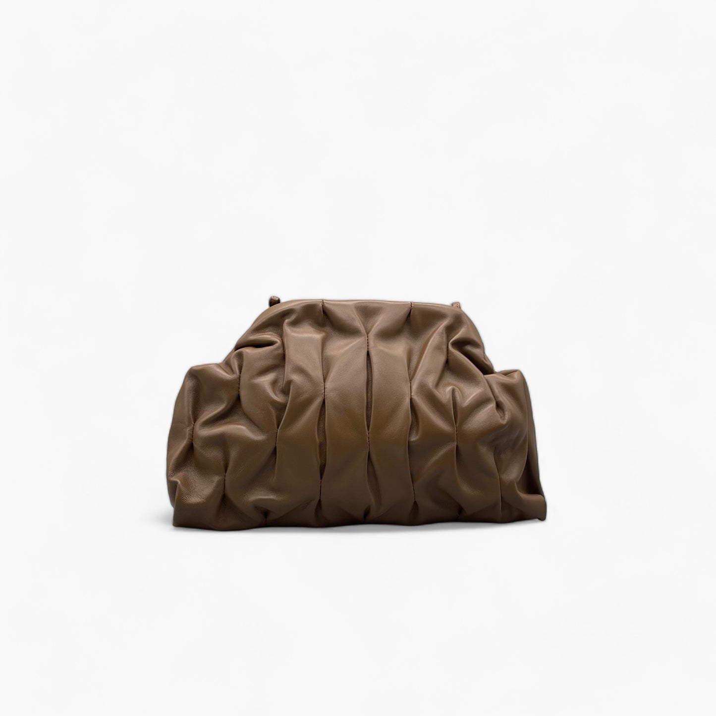 No. 188 Medium Pouch Bag in Dark Taupe - Italian Leather | Noirblanc