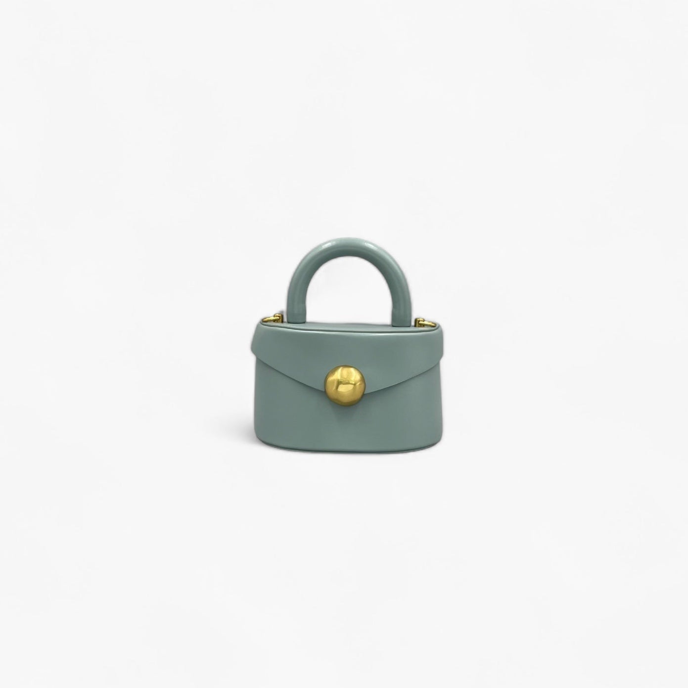 No. 141 Mini Tote in Aqua Genuine Leather - Noirblanc Luxury Bags