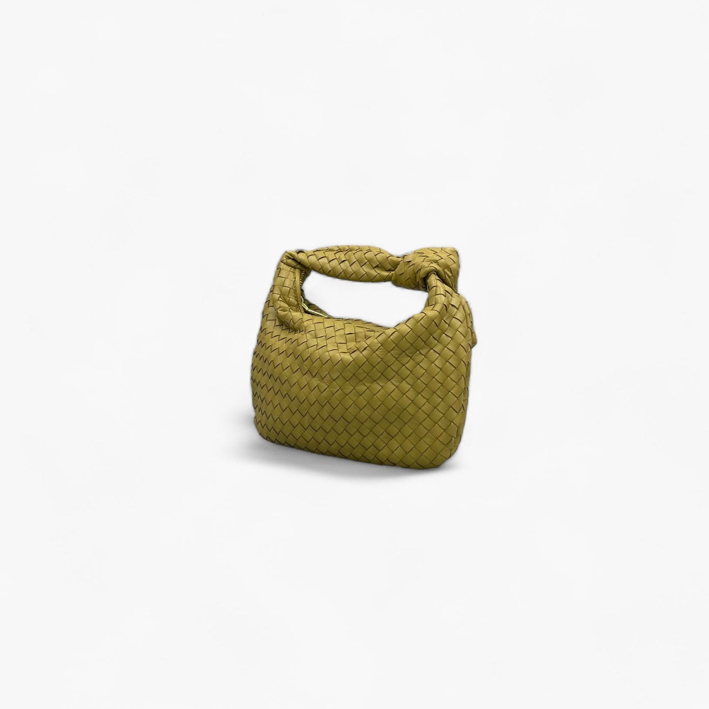 No. 230 Green Woven Mini Tote - Italian Leather | Noirblanc