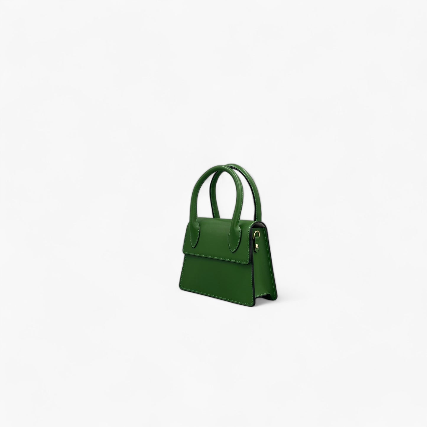 No. 2 Green Mini Tote - Italian Leather | Noirblanc Luxury Handbags