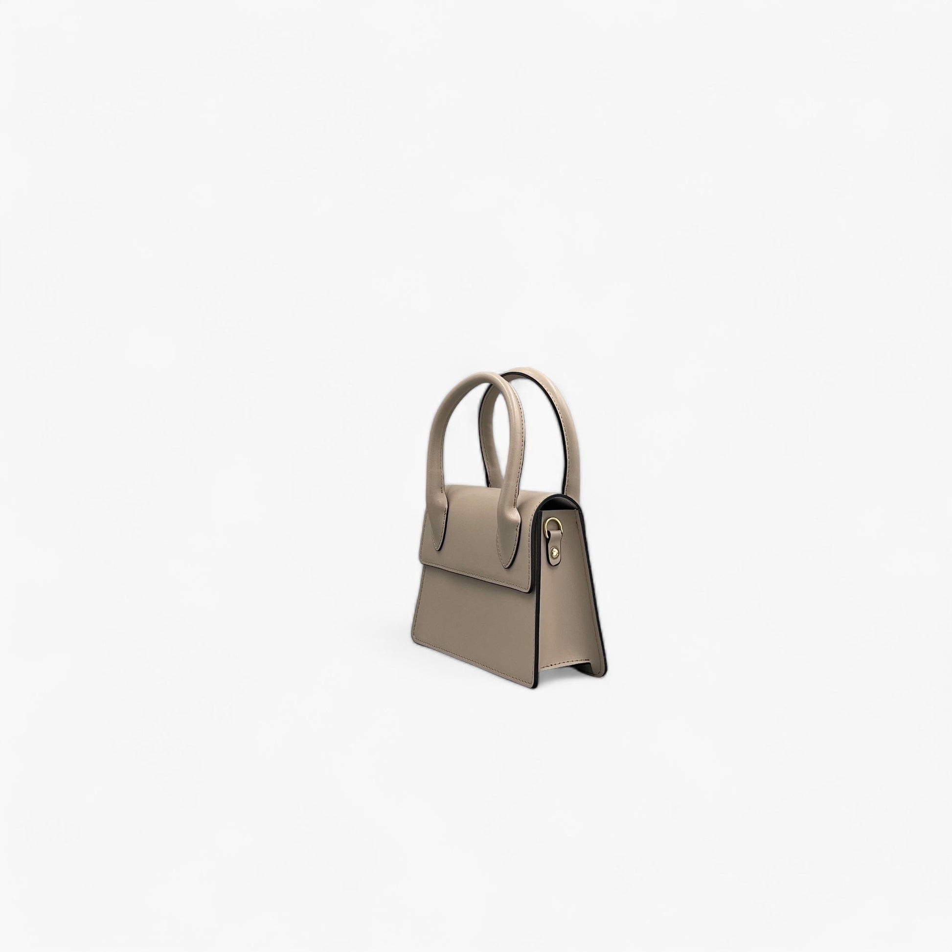 No. 2 Taupe Mini Tote - Italian Leather | Noirblanc Luxury Handbags