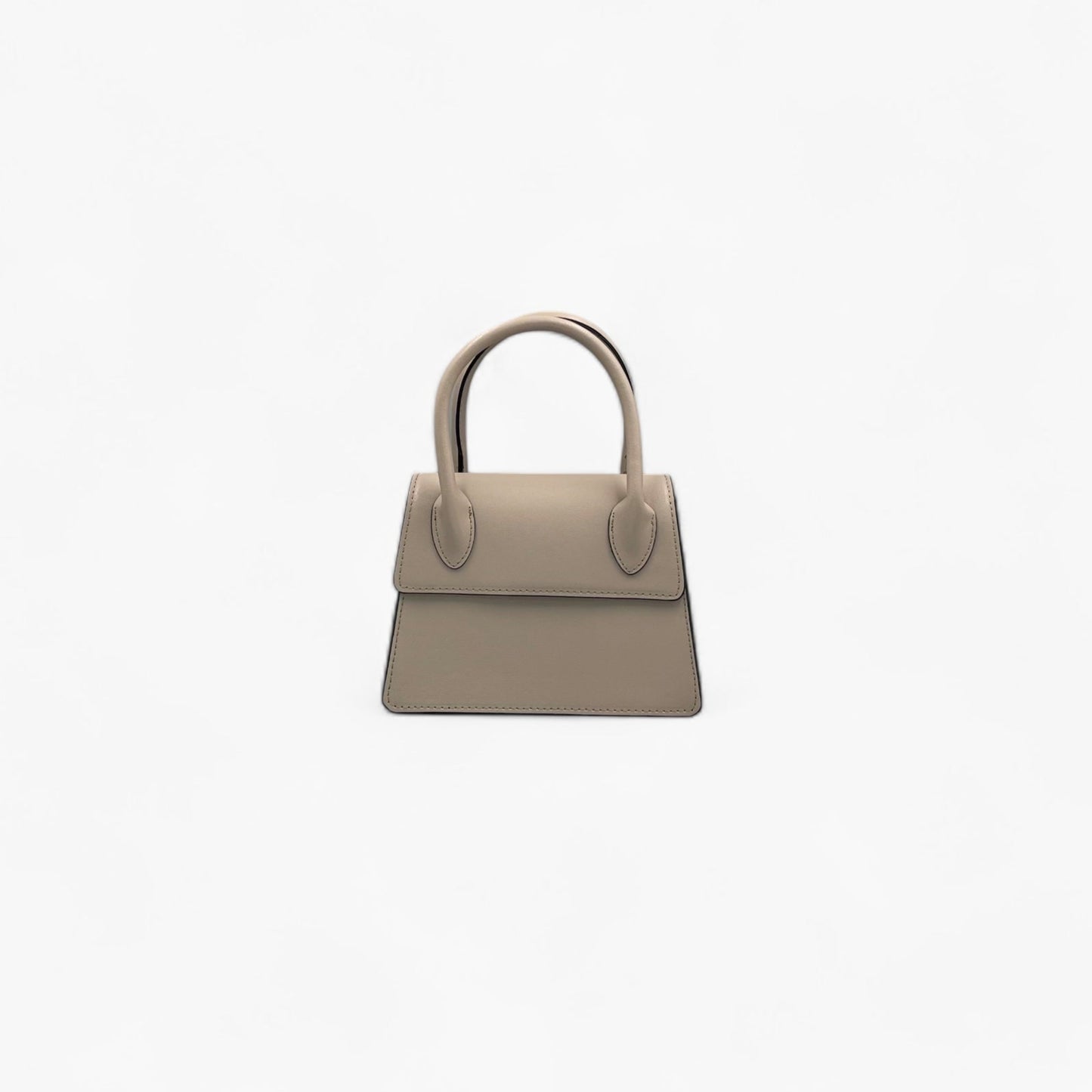 No. 2 Taupe Mini Tote - Italian Leather | Noirblanc Luxury Handbags