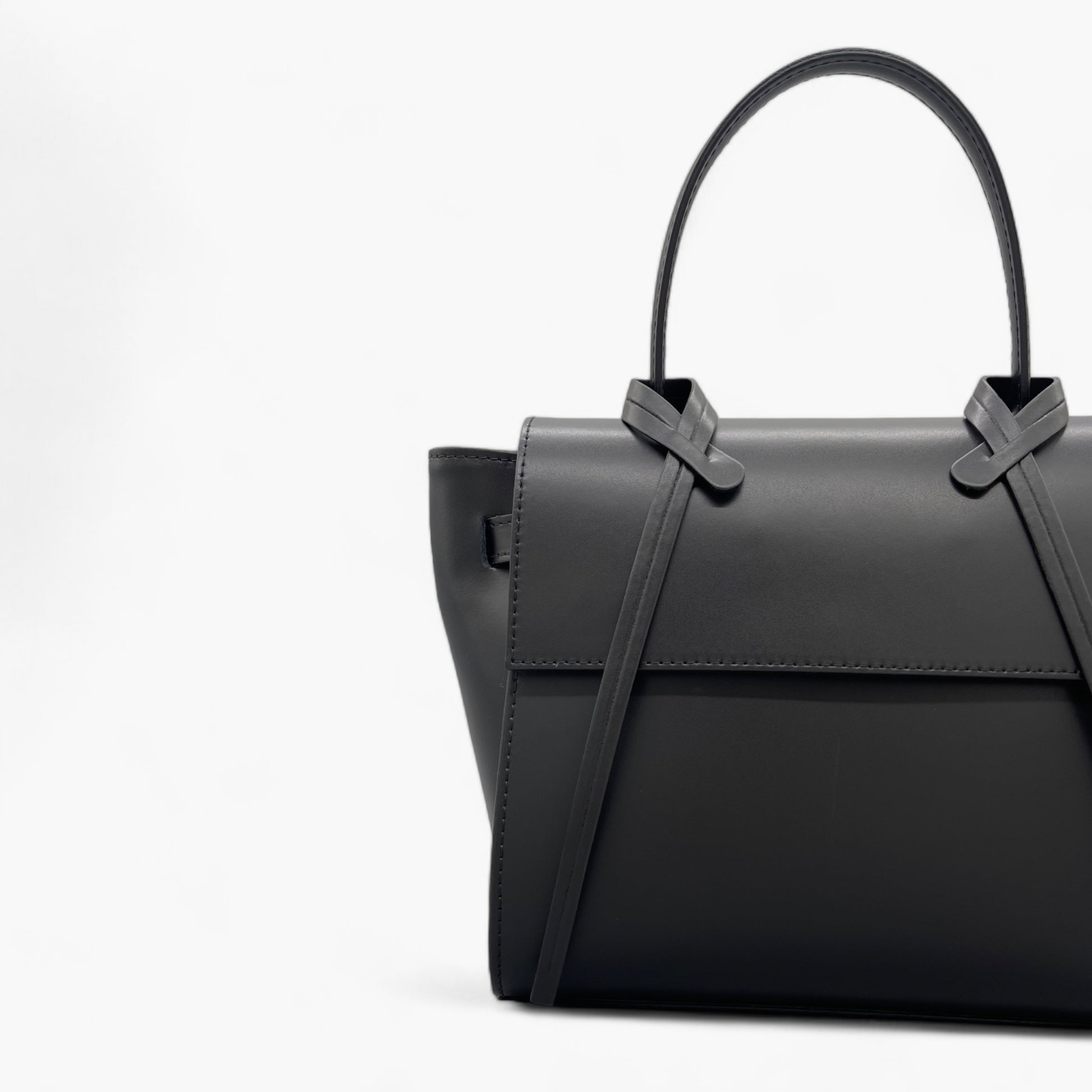 No. 229 Black Tote Bag - Italian Leather | Noirblanc