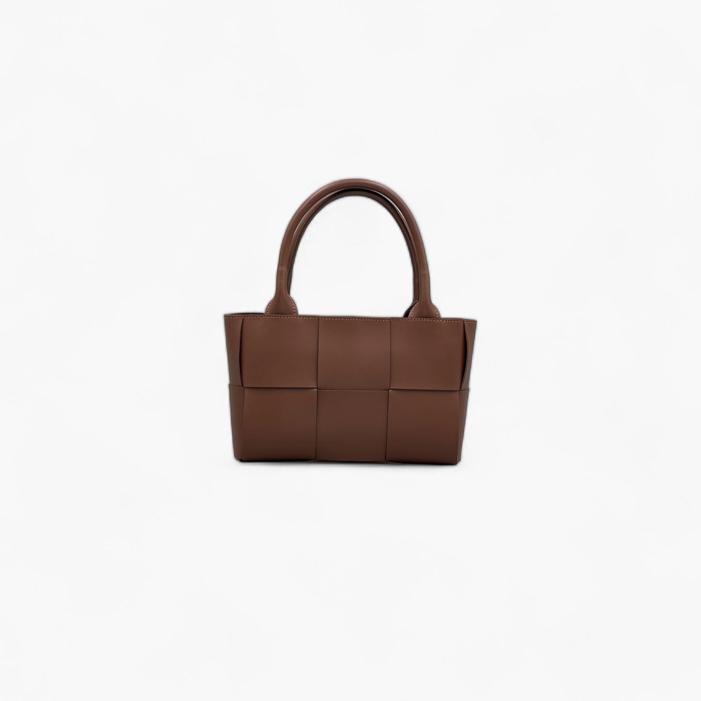 No. 20 Mini Brown Woven Tote Bag - Italian Leather | Noirblanc Bags