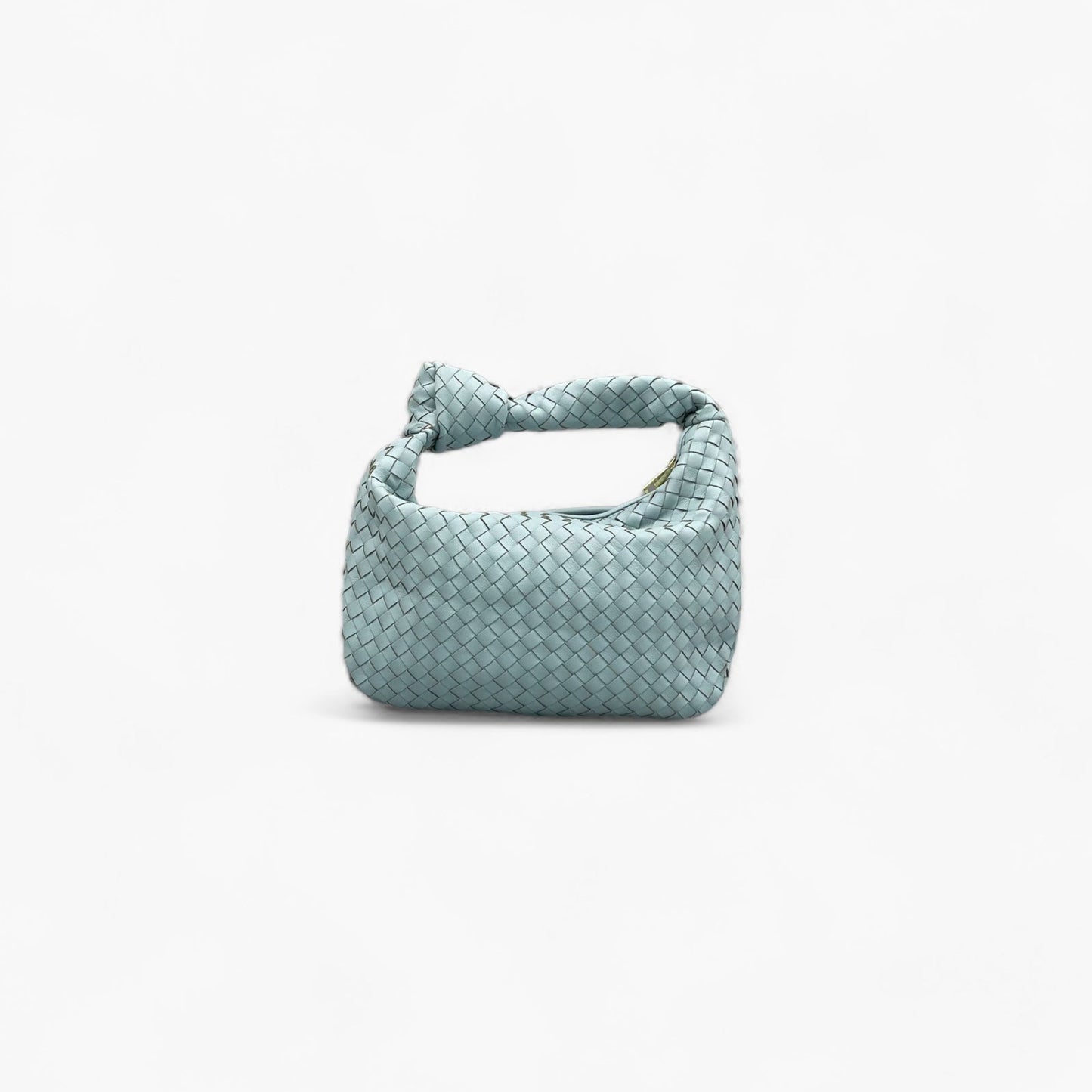 No. 230 Aqua Woven Mini Tote - Italian Leather | Noirblanc